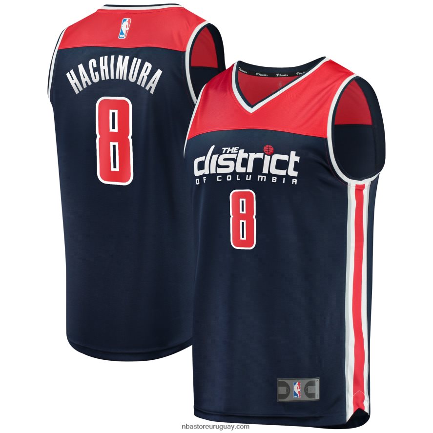 Washington Wizards Rui Hachimura Navy Fast Break Réplica playera del equipo 6L080N19346 NBA