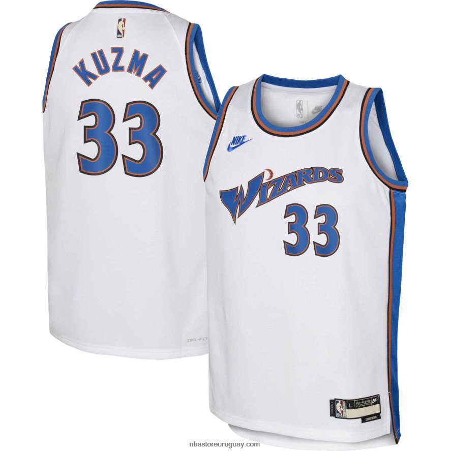 camiseta nike blanca swingman kyle kuzma de los magos de washington 6L080N17624 NBA