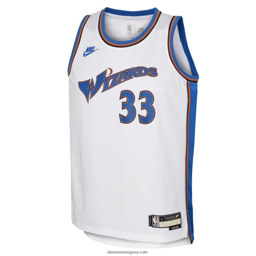 camiseta nike blanca swingman kyle kuzma de los magos de washington 6L080N17624 NBA