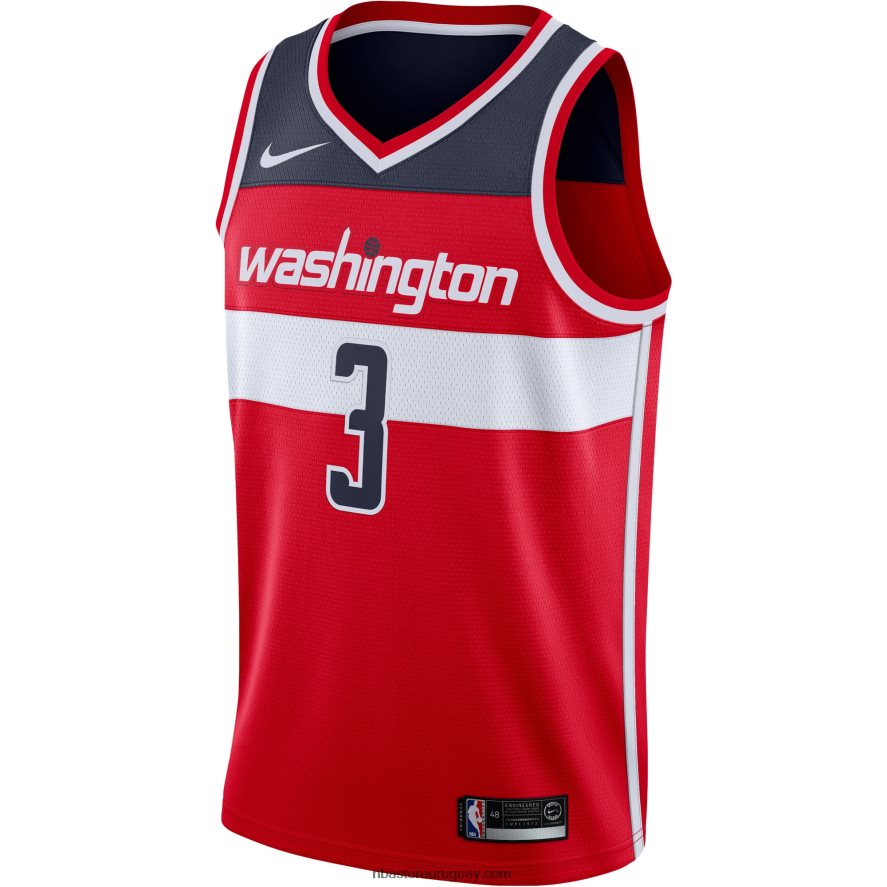camiseta roja de los magos de washington bradley beal nike swingman 6L080N17495 NBA