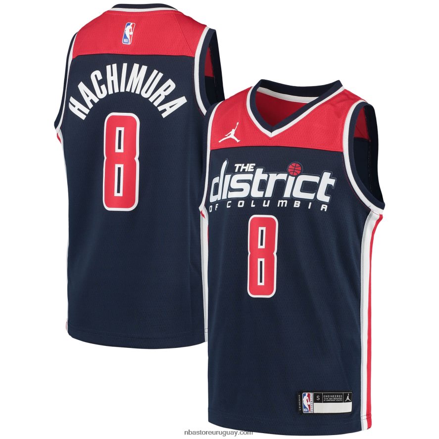 magos de washington rui hachimura jordan brand jersey de jugador swingman azul marino 6L080N19590 NBA