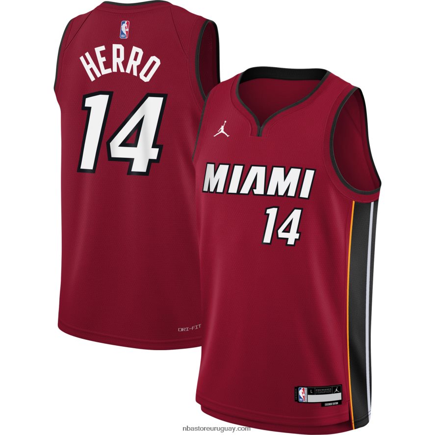 camiseta miami heat tyler herro jordan brand roja swingman 6L080N16888 NBA