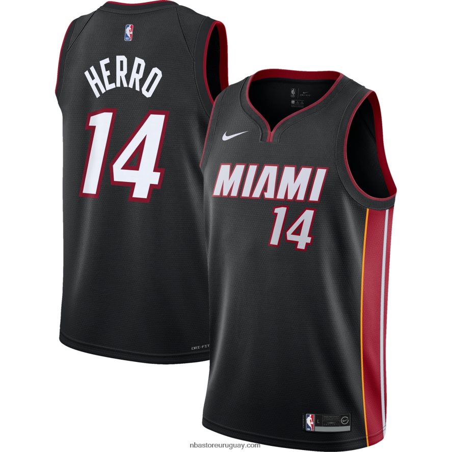 camiseta miami heat tyler herro nike negro swingman 6L080N17225 NBA