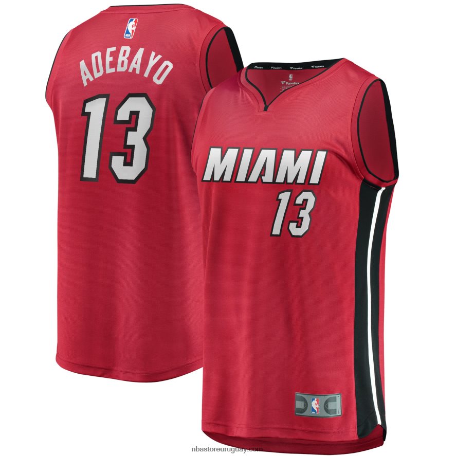 miami heat bam adebayo camiseta roja de réplica de jugador fast break 6L080N17004 NBA