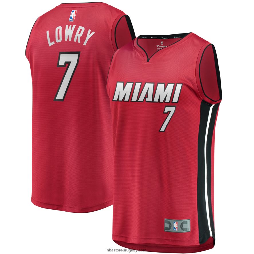 miami heat kyle lowry camiseta roja de jugador de descanso rápido 6L080N19453 NBA