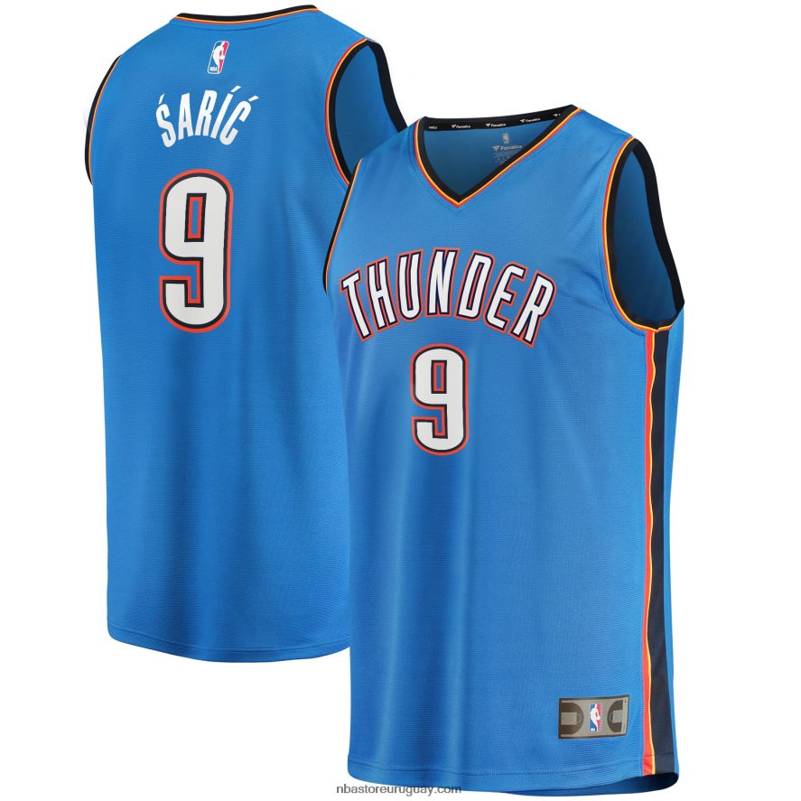 camiseta de jugador de oklahoma city thunder dario saric blue fast break 6L080N18843 NBA