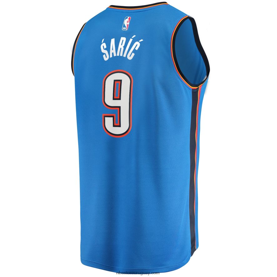 camiseta de jugador de oklahoma city thunder dario saric blue fast break 6L080N18843 NBA