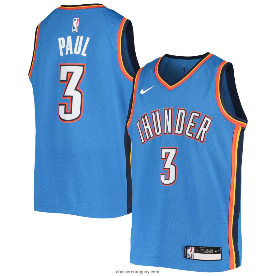 camiseta oklahoma city thunder chris paul nike azul equipo swingman 6L080N18730 NBA