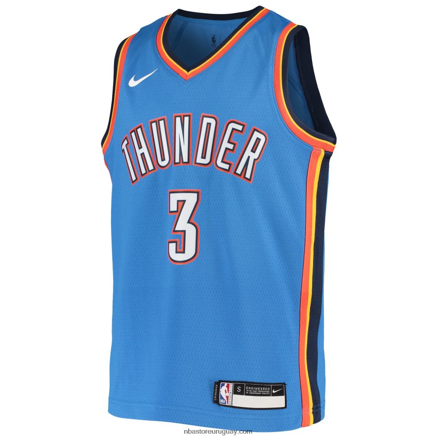 camiseta oklahoma city thunder chris paul nike azul equipo swingman 6L080N18730 NBA