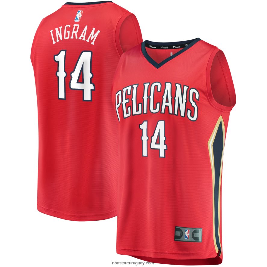 New Orleans Pelicans Brandon Ingram camiseta roja de jugador de descanso rápido 6L080N16984 NBA