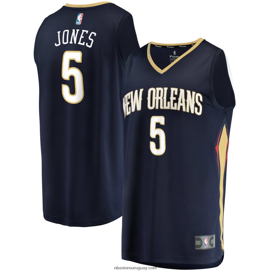 New Orleans Pelicans Herbert Jones Navy Fast Break Replica Jersey 6L080N17856 NBA