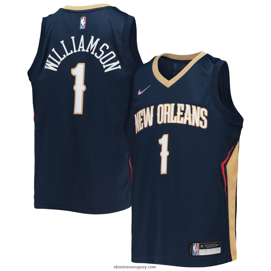 New Orleans Pelicans Zion Williamson Nike Azul Marino Diamante Swingman Jersey 6L080N17876 NBA