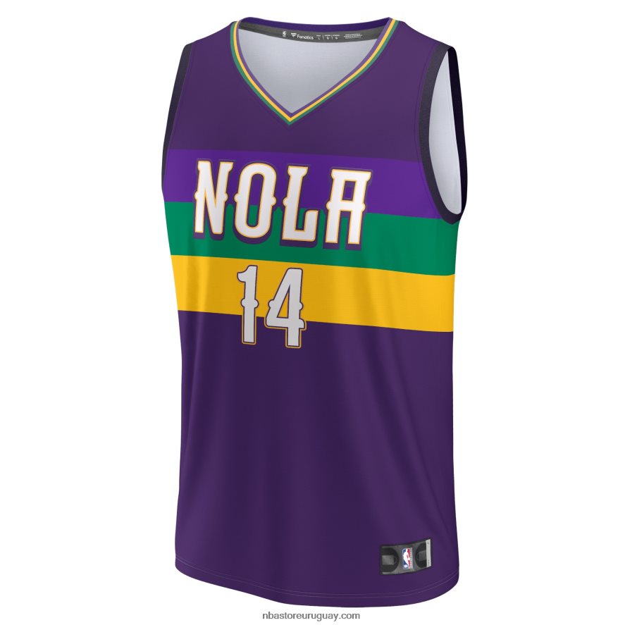 new orleans pelícanos brandon ingram púrpura fastbreak jersey 6L080N17257 NBA