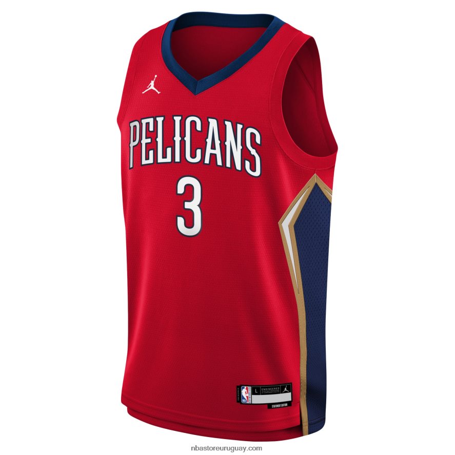 pelícanos de nueva orleans c.j. camiseta roja swingman de la marca jordan mccollum 6L080N18184 NBA