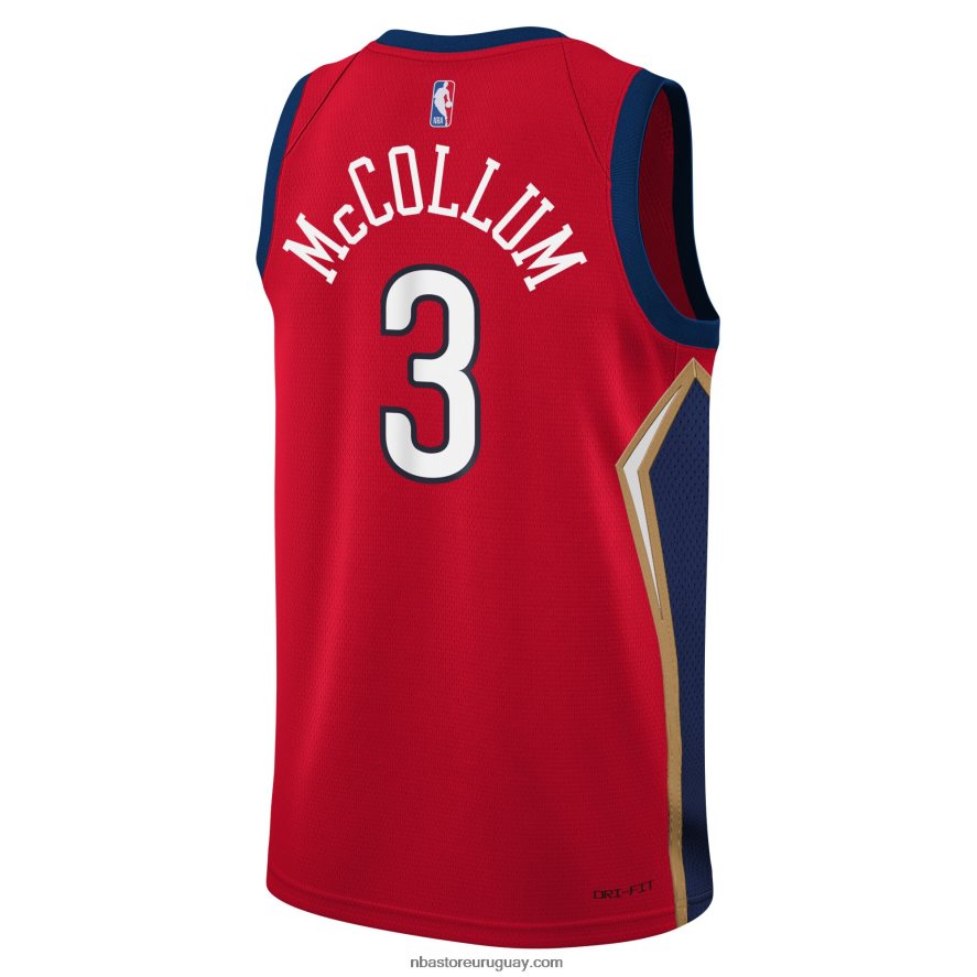 pelícanos de nueva orleans c.j. camiseta roja swingman de la marca jordan mccollum 6L080N18184 NBA