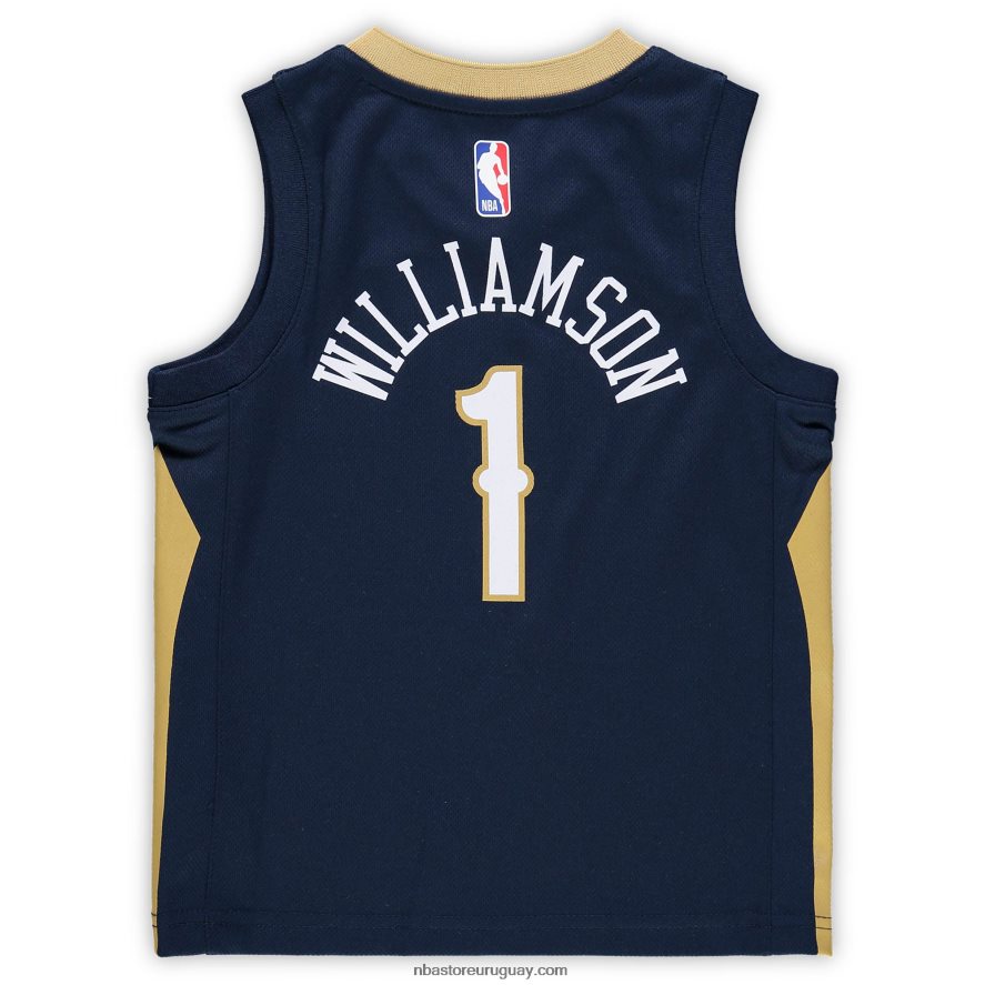 preescolar nueva orleans pelícanos zion williamson nike azul marino réplica jersey 6L080N16892 NBA