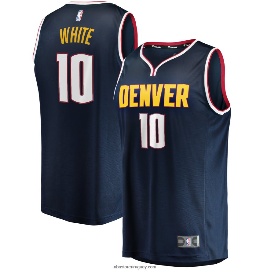 camiseta de jugador de denver nuggets jack white navy fast break 6L080N17976 NBA