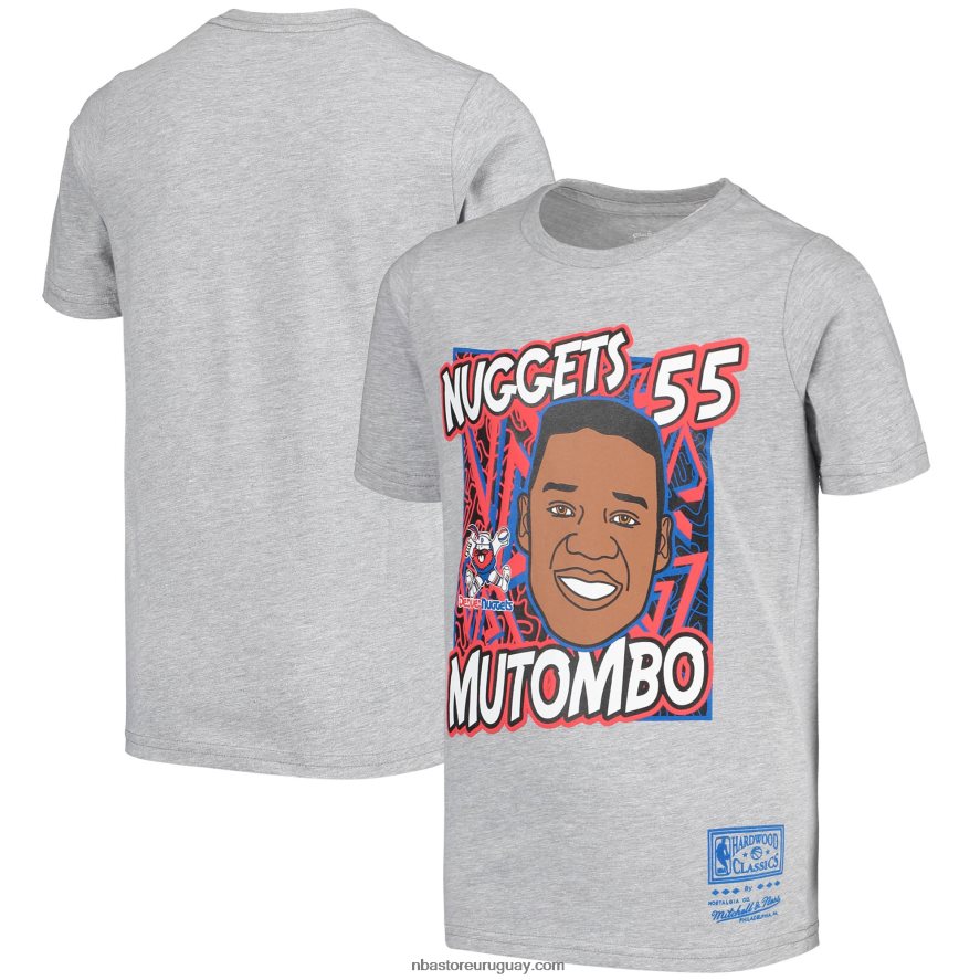 denver nuggets dikembe mutombo grey hardwood classics rey de la camiseta del jugador de la cancha 6L080N18190 NBA