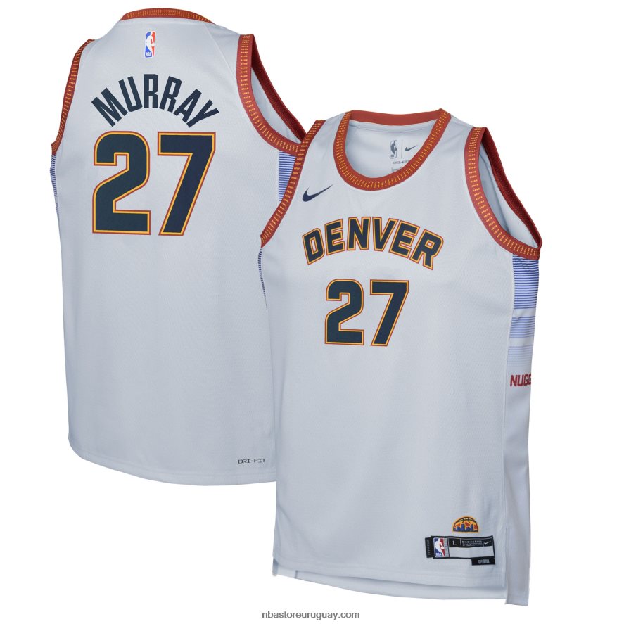 denver nuggets jamal murray nike plata swingman camiseta 6L080N17228 NBA