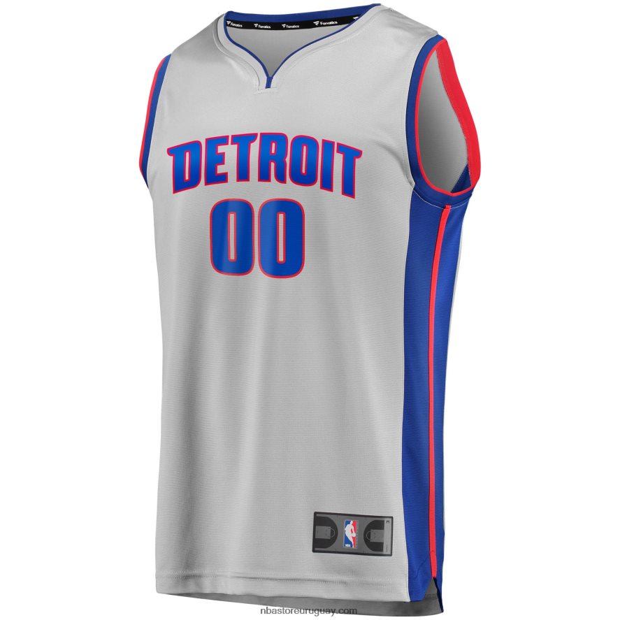 Detroit Pistons plata Fast Break Réplica camiseta personalizada 6L080N17533 NBA