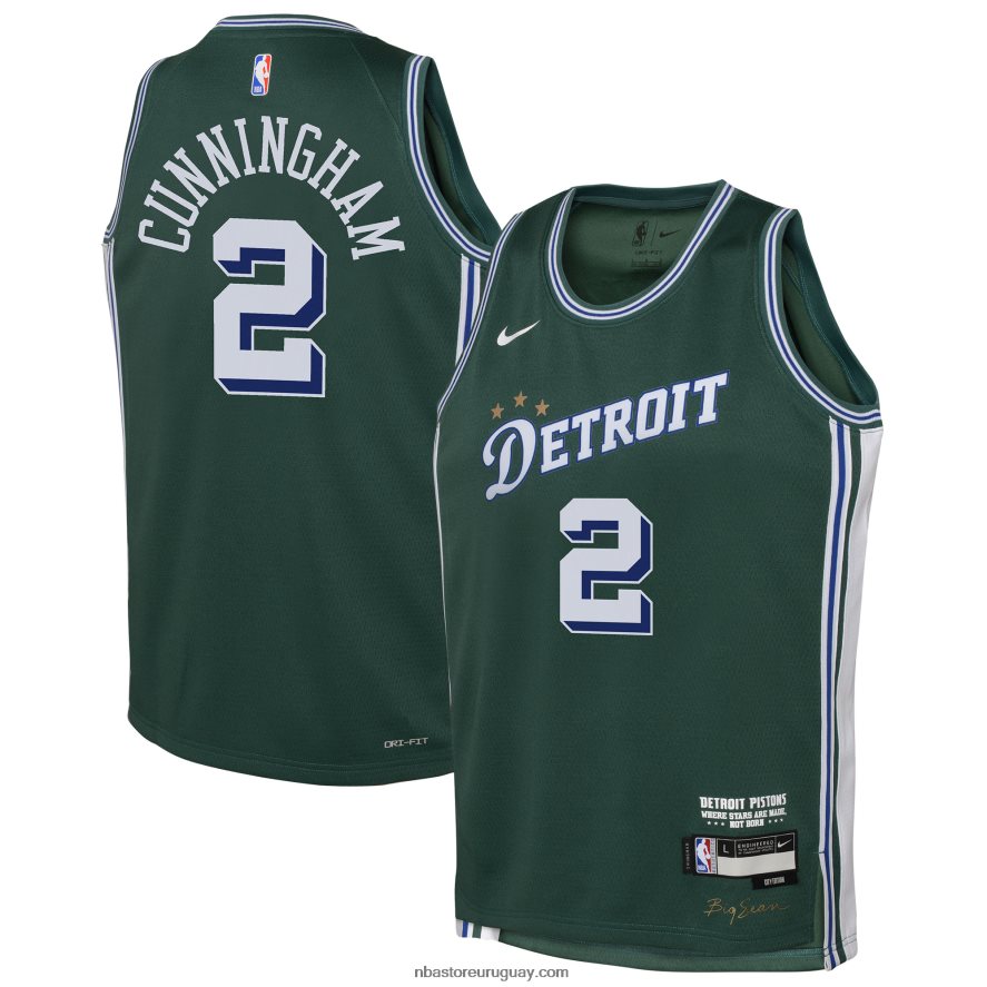 camiseta detroit pistons cade cunningham nike verde swingman 6L080N17719 NBA
