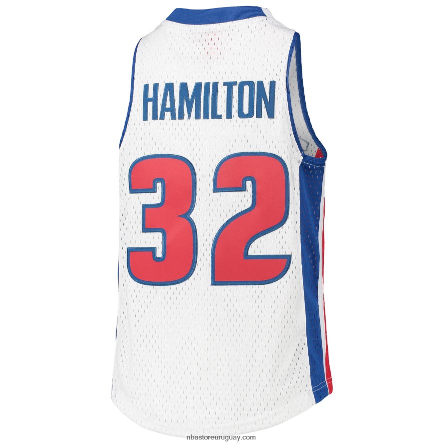 detroit pistons richard hamilton blanco madera dura clásicos swingman jersey 6L080N18728 NBA