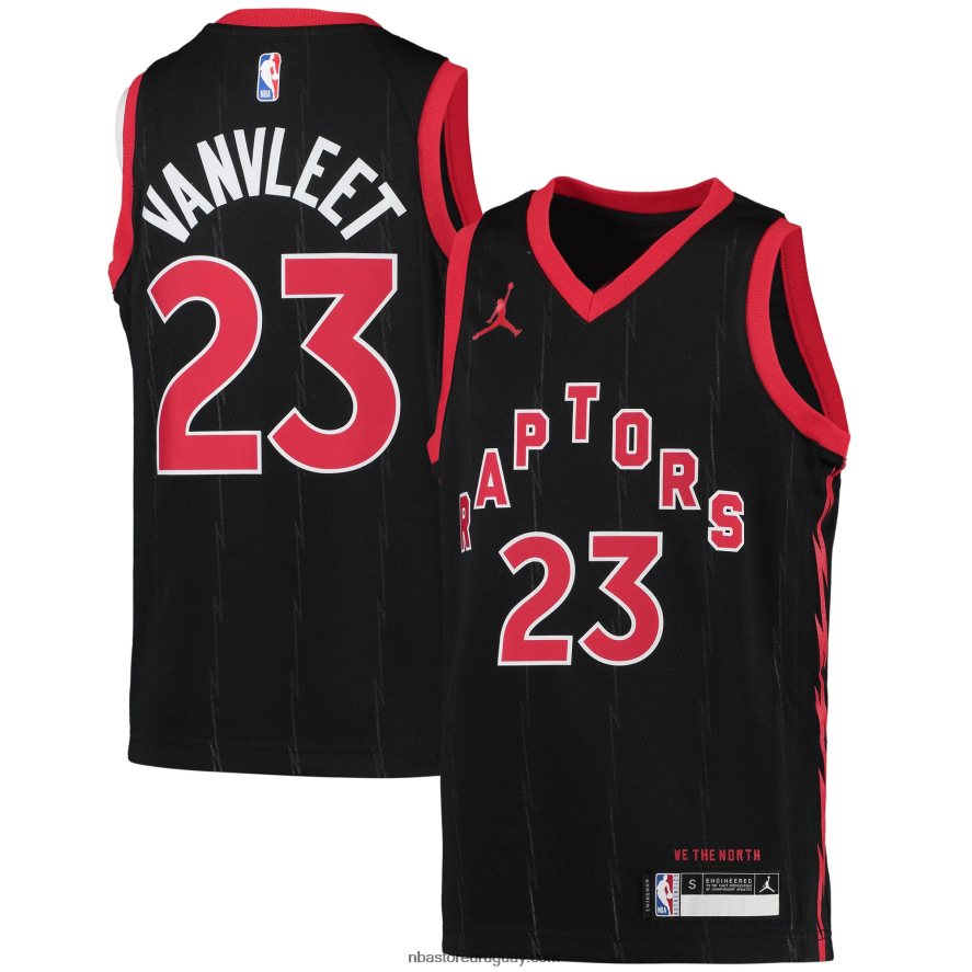 toronto raptors fred vanvleet jordan marca jugador negro jersey 6L080N19914 NBA