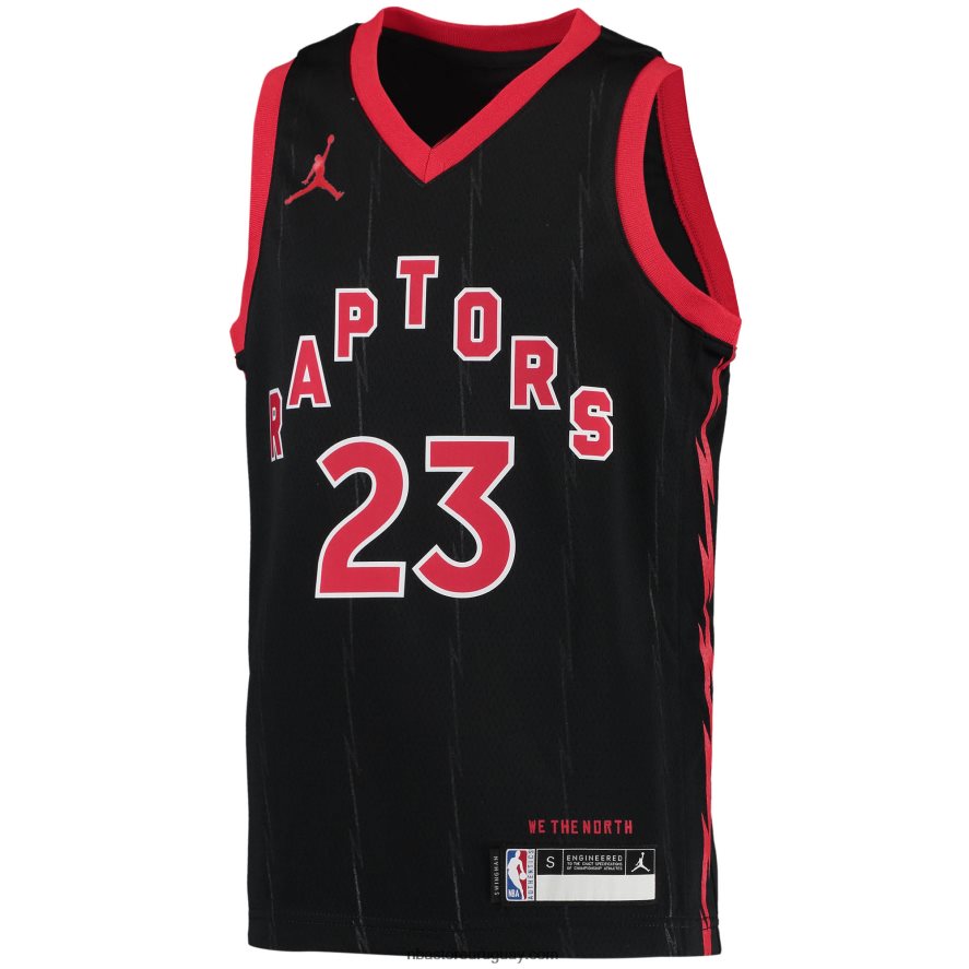 toronto raptors fred vanvleet jordan marca jugador negro jersey 6L080N19914 NBA