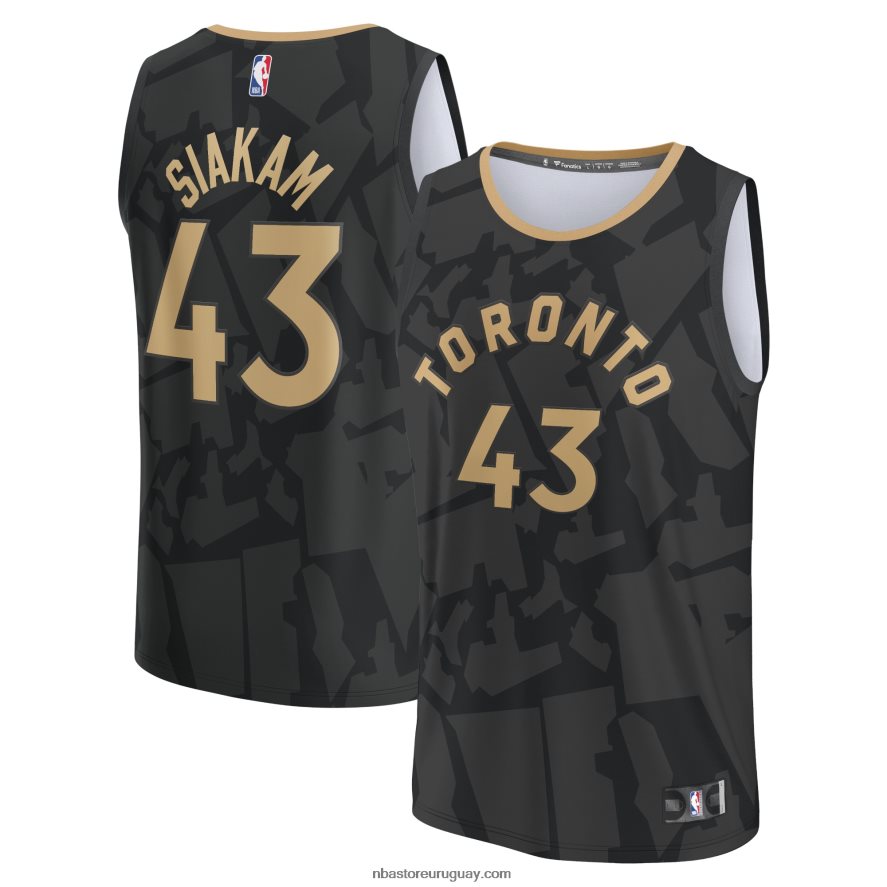 toronto raptors pascal siakam negro fastbreak camiseta 6L080N18151 NBA
