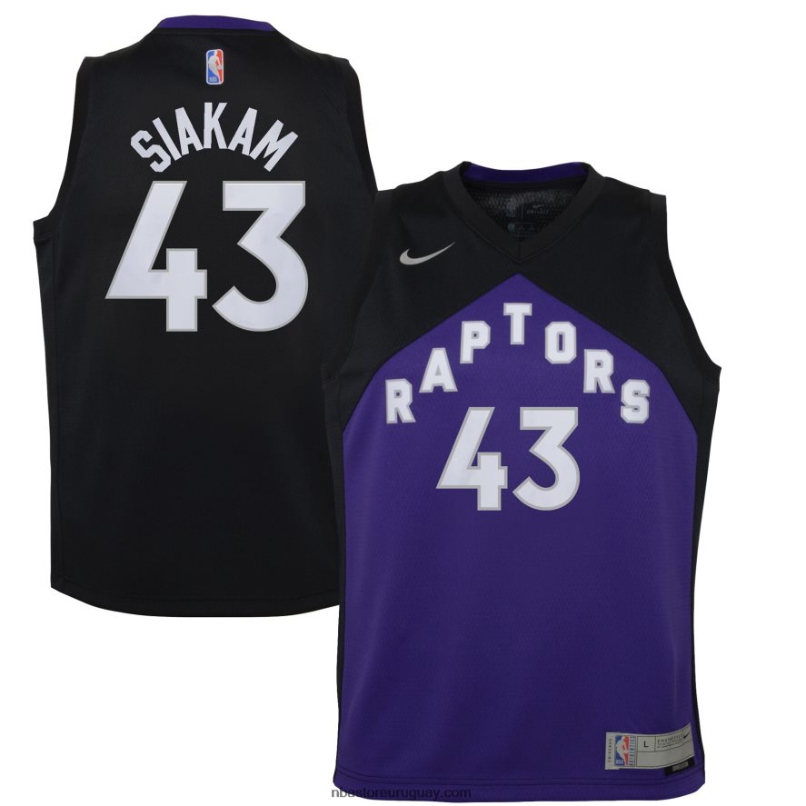 toronto raptors pascal siakam nike negro/púrpura swingman jugador camiseta - edición ganada 6L080N19292 NBA