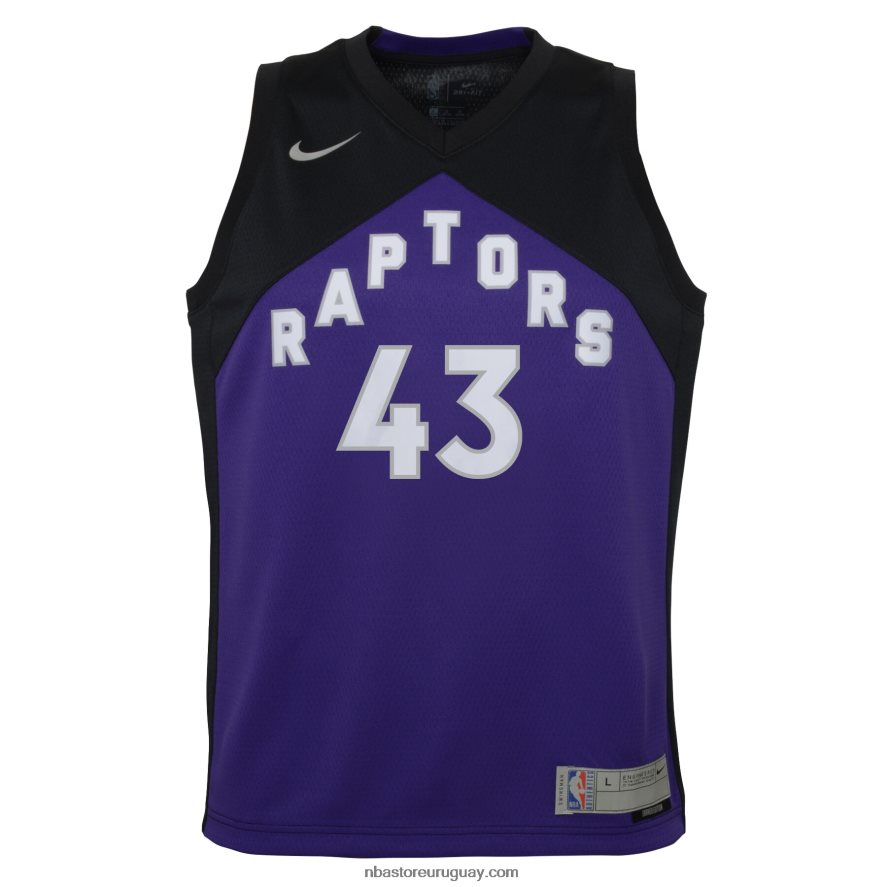 toronto raptors pascal siakam nike negro/púrpura swingman jugador camiseta - edición ganada 6L080N19292 NBA