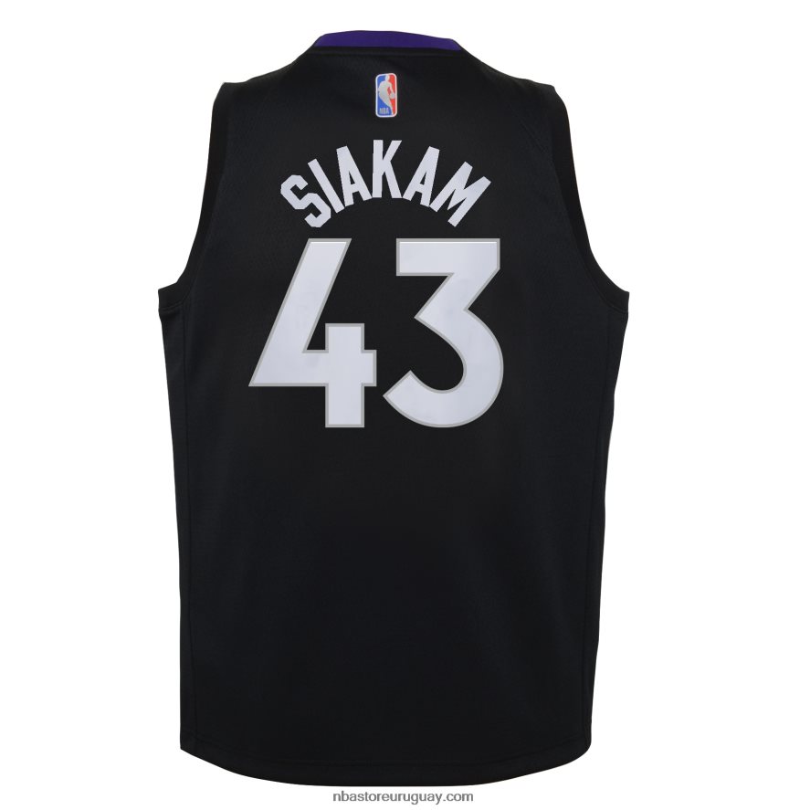 toronto raptors pascal siakam nike negro/púrpura swingman jugador camiseta - edición ganada 6L080N19292 NBA
