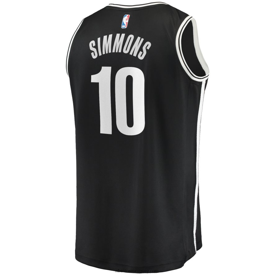 Brooklyn Nets Ben Simmons camiseta de jugador réplica de ruptura rápida negra 6L080N17264 NBA