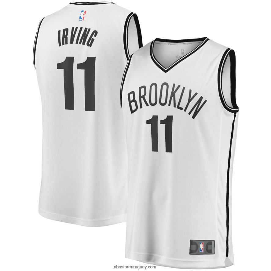 brooklyn nets kyrie irving camiseta blanca de jugador de quiebre rápido 6L080N17491 NBA
