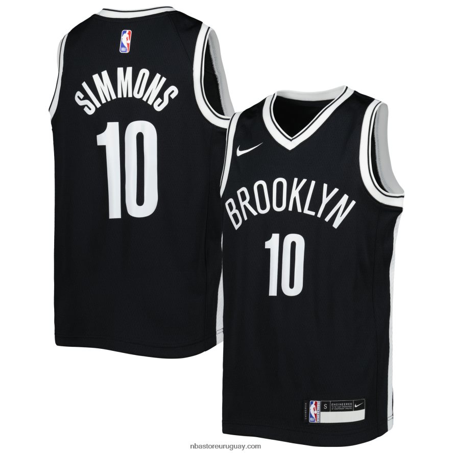 camiseta ben simmons nike swingman de los brooklyn nets negro 6L080N18209 NBA