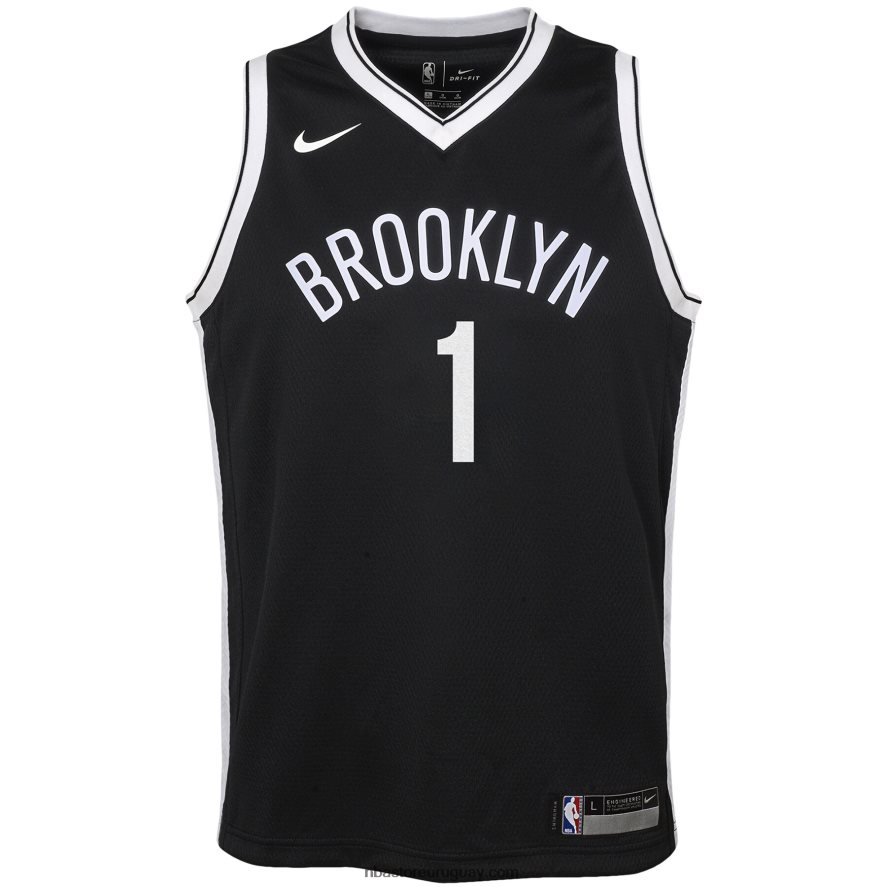 camiseta brooklyn nets d\'angelo russell nike negro swingman 6L080N19330 NBA