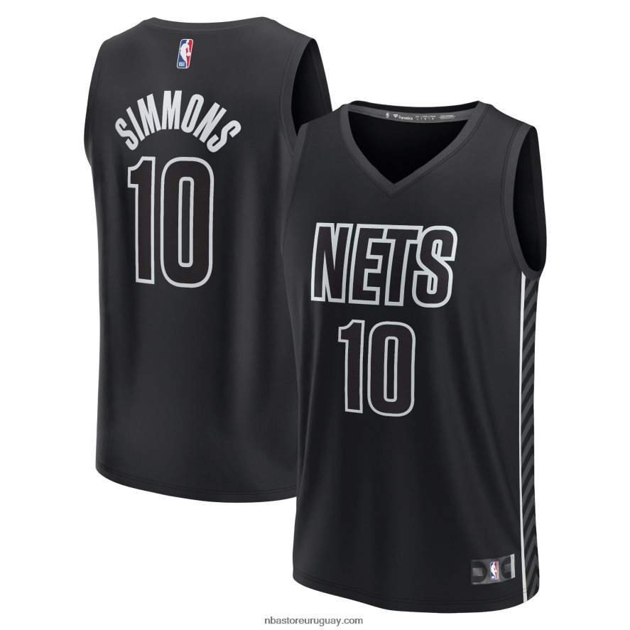 camiseta de jugador de brooklyn nets ben simmons black fast break 6L080N17849 NBA
