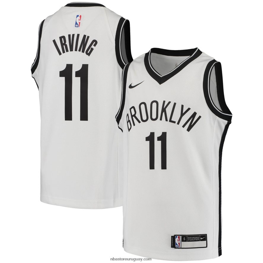 camiseta kyrie irving nike swingman de los brooklyn nets blanca 6L080N19381 NBA