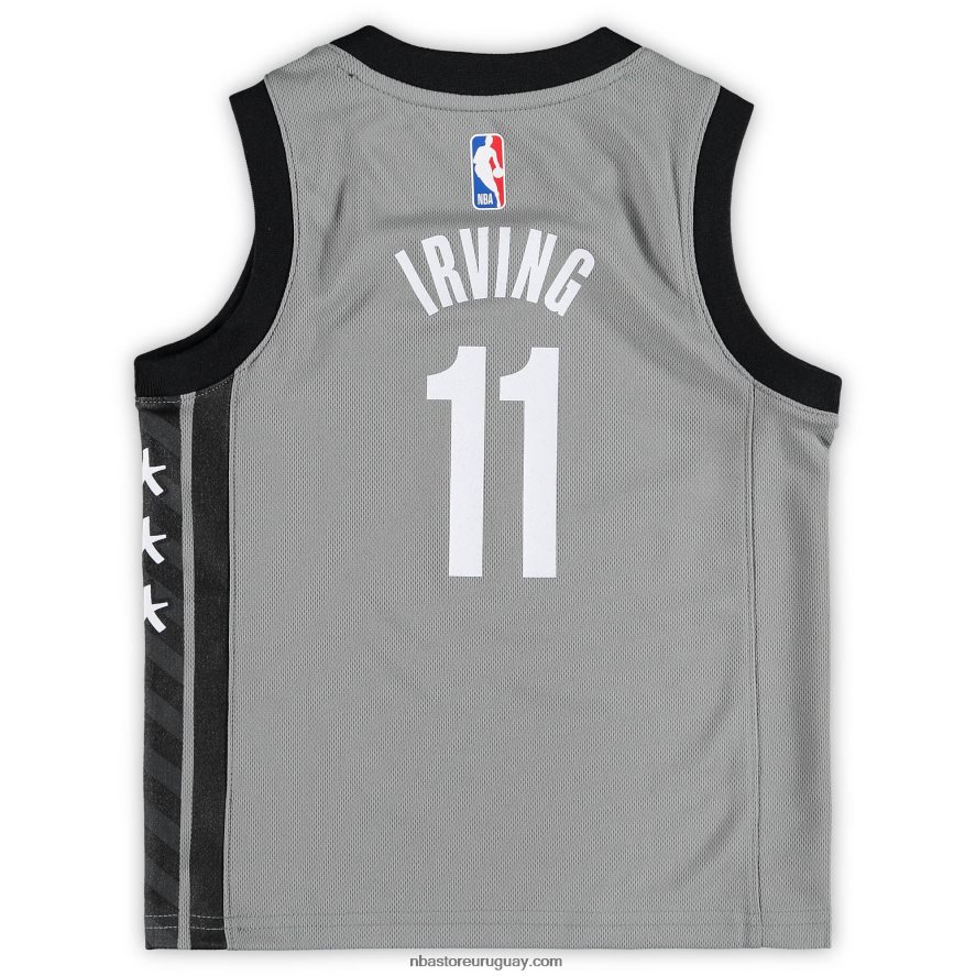preescolar brooklyn nets kyrie irving jordan marca gris fast break replica jersey 6L080N16915 NBA