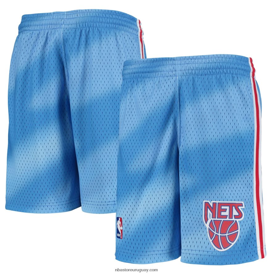 New Jersey Nets Mitchell & Ness pantalones cortos azules clásicos de madera dura Swingman 6L080N18045 NBA