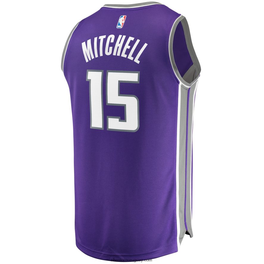 Sacramento Kings Davion Mitchell Purple 2021 draft primera ronda pick fast break réplica jersey 6L080N17013 NBA