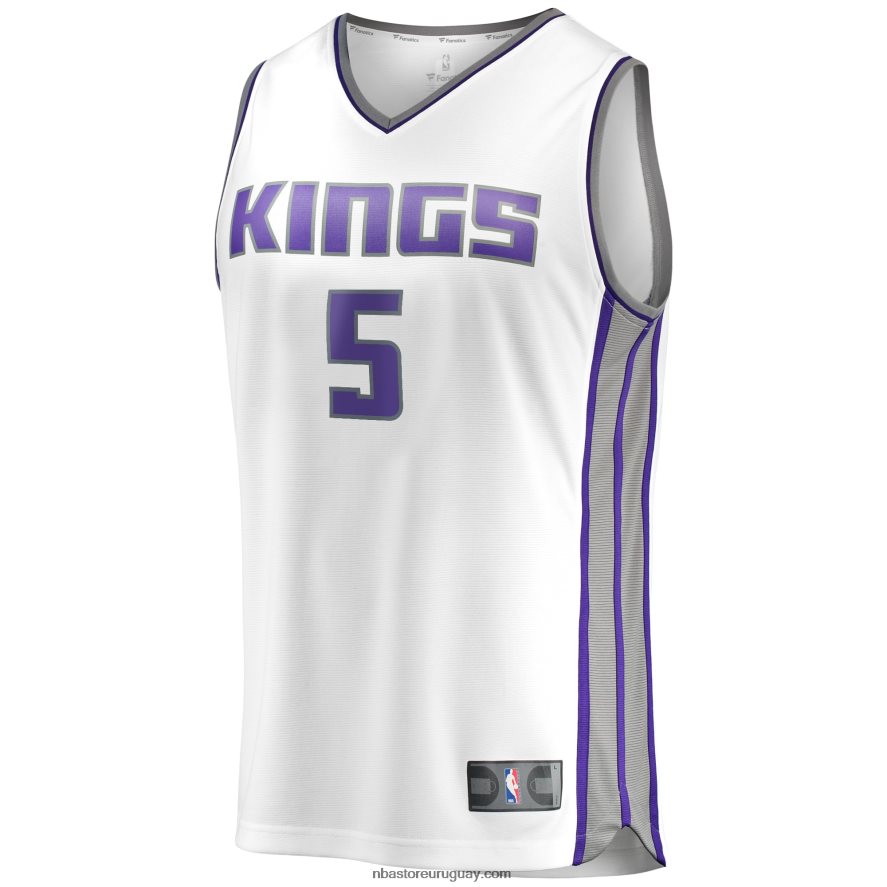 Sacramento Kings De\'Aaron Fox White Réplica de camiseta de jugador Fast Break 6L080N16796 NBA