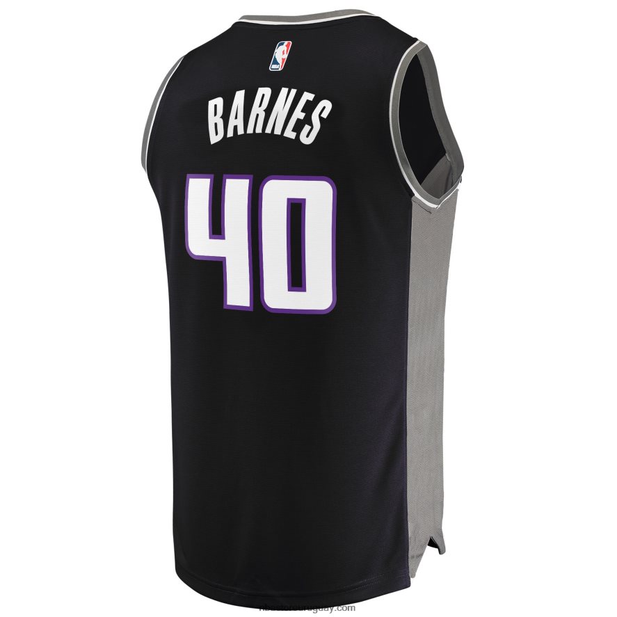 Sacramento Kings Harrison Barnes Réplica de camiseta negra de jugador Fast Break 6L080N18035 NBA