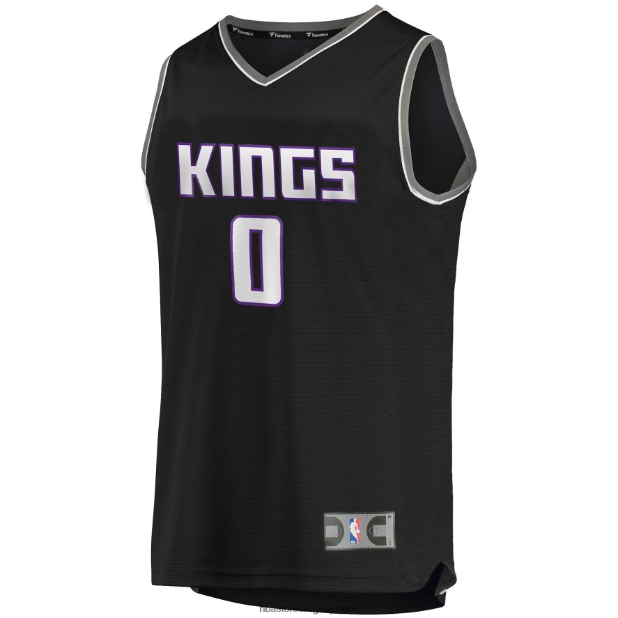 Sacramento Kings Tyrese Haliburton camiseta de jugador de réplica de descanso rápido negro 6L080N18289 NBA