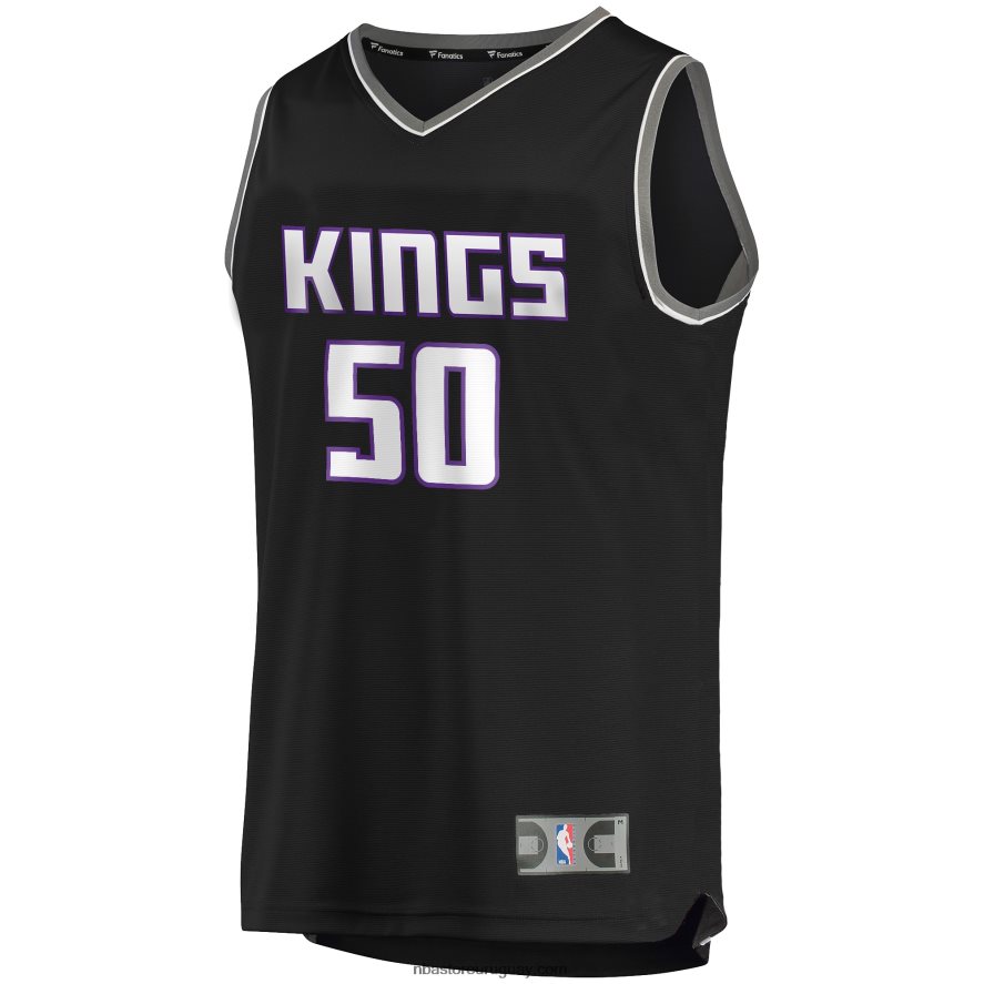 sacramento kings caleb swanigan negro fast break réplica jugador jersey 6L080N19813 NBA