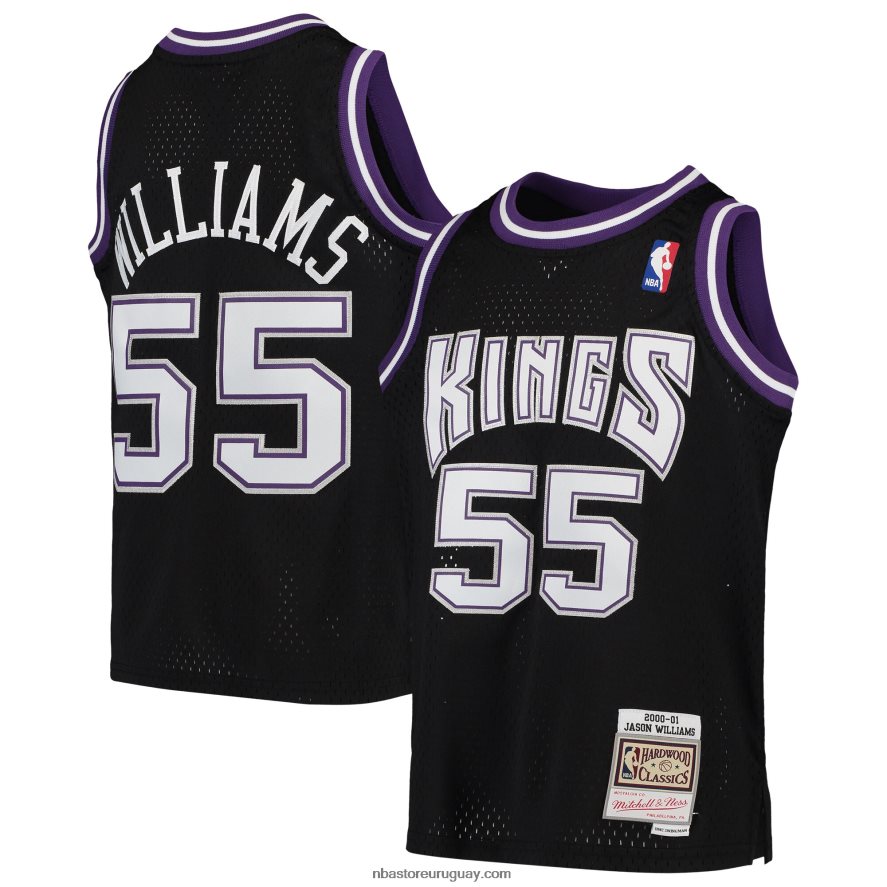 sacramento kings jason williams black hardwood classics swingman camiseta retro 6L080N17121 NBA
