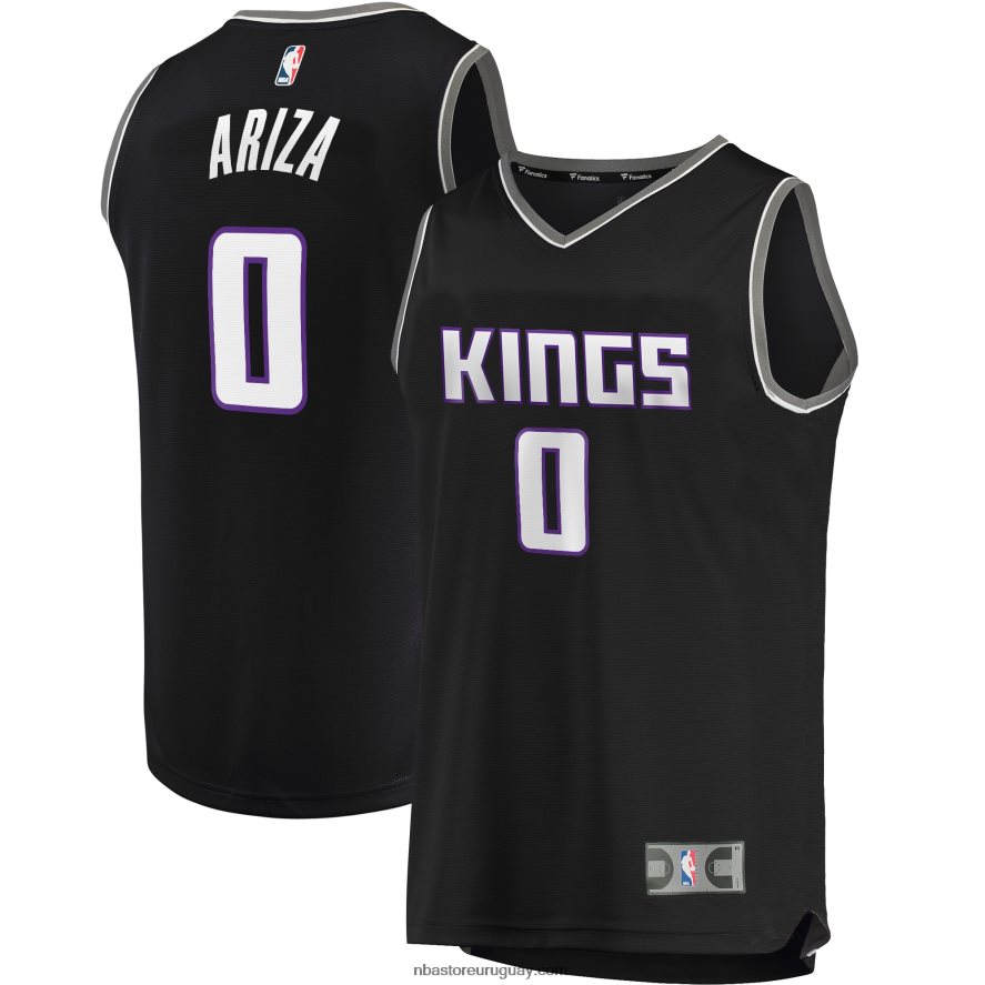sacramento kings trevor ariza negro fast break replica jugador jersey 6L080N19781 NBA