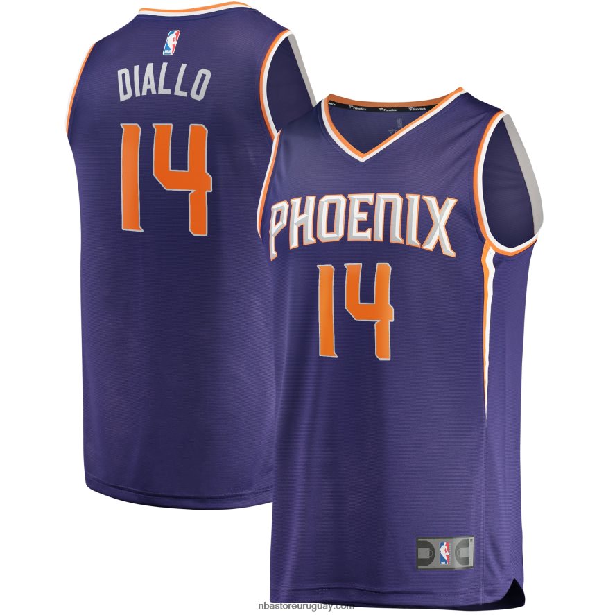 phoenix suns cheick diallo púrpura fast break réplica jugador jersey 6L080N18534 NBA