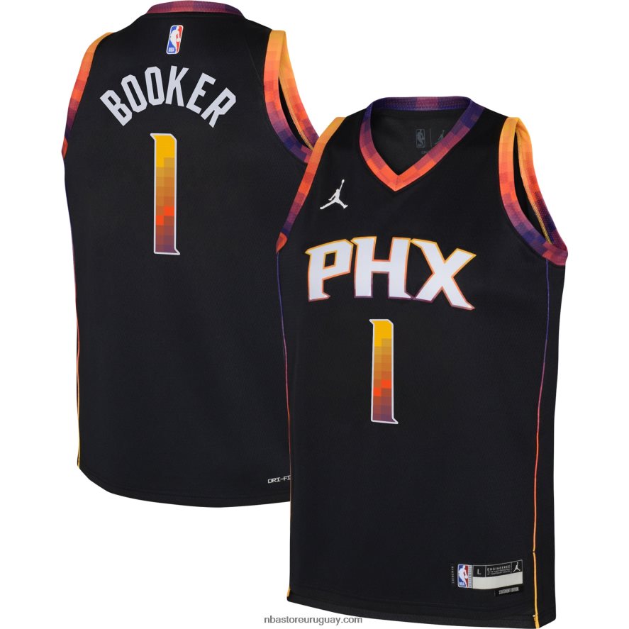 phoenix suns devin booker jordan marca negro swingman jersey 6L080N16721 NBA