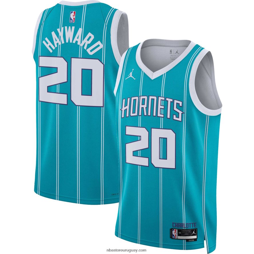 camiseta charlotte hornets gordon hayward nike verde azulado swingman 6L080N8559 NBA